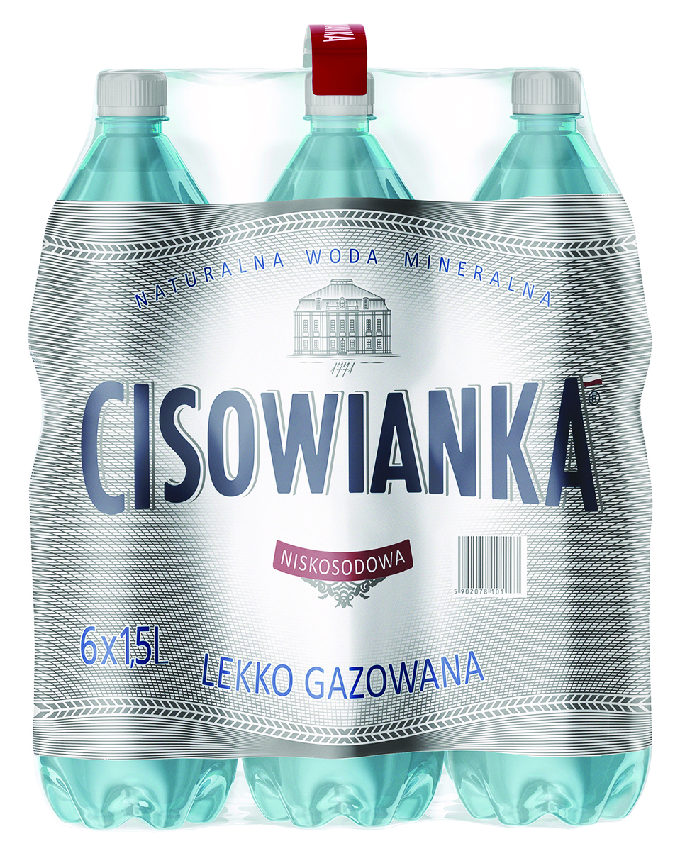 Woda mineralna Cisowianka lekko gazowana 1,5l - kaucja