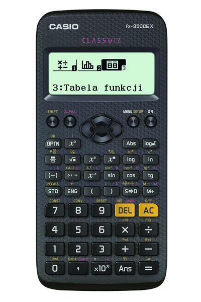 Kalkulator naukowy, Casio fx-350cex, 379 funkcji, 77x166mm, czarny Kalkulator naukowy, Casio fx-350cex, 379 funkcji, 77x166mm, czarny