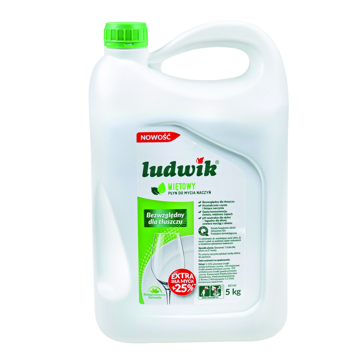 Płyn do mycia naczyń Ludwik mięta 5l