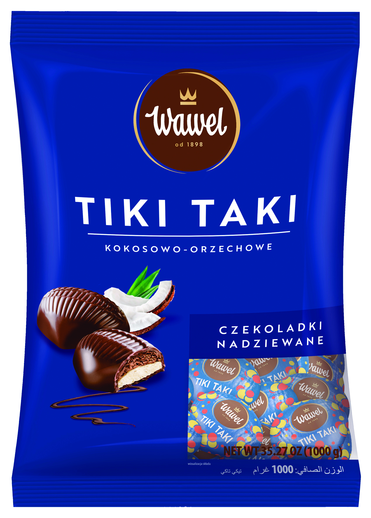 Cukierki tiki taki Wawel, kokosowo-orzechowe, 1kg
