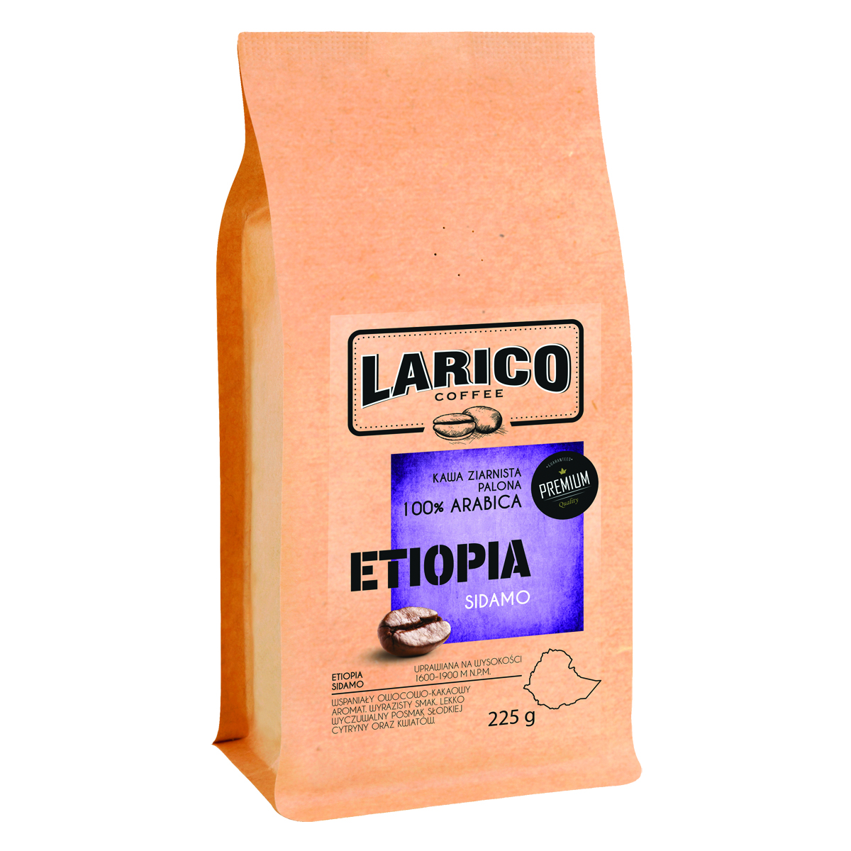 Kawa Larico etiopia sidamo, ziarnista, 225g