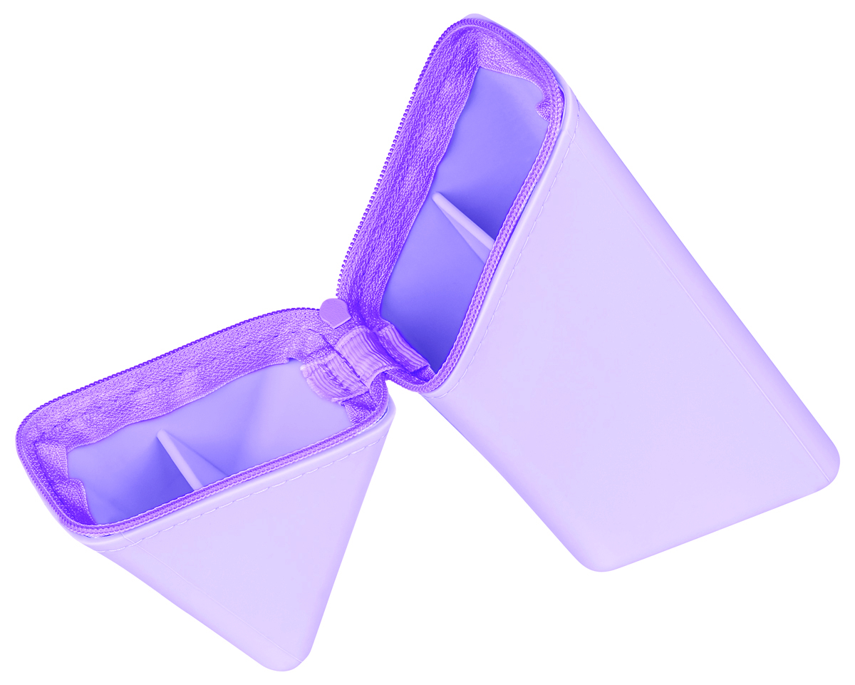 Piórnik silikonowy składany Gimboo organizer 200x70x55mm fioletowy