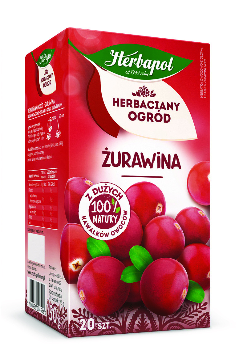 Herbata owocowa Herbapol 20 torebek żurawina