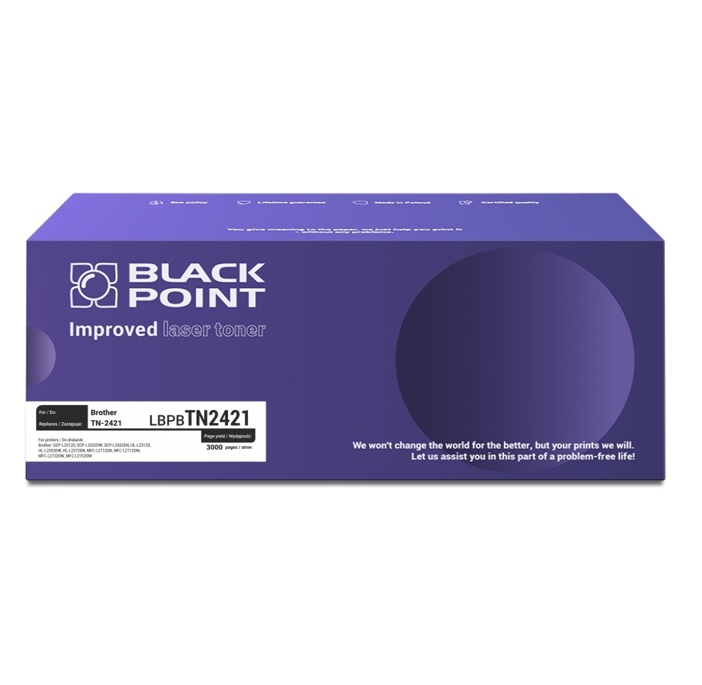 Toner Black Point Brother tn-2421 - lBlack Pointbtn2421 Toner Black Point Brother tn-2421 - lBlack Pointbtn2421