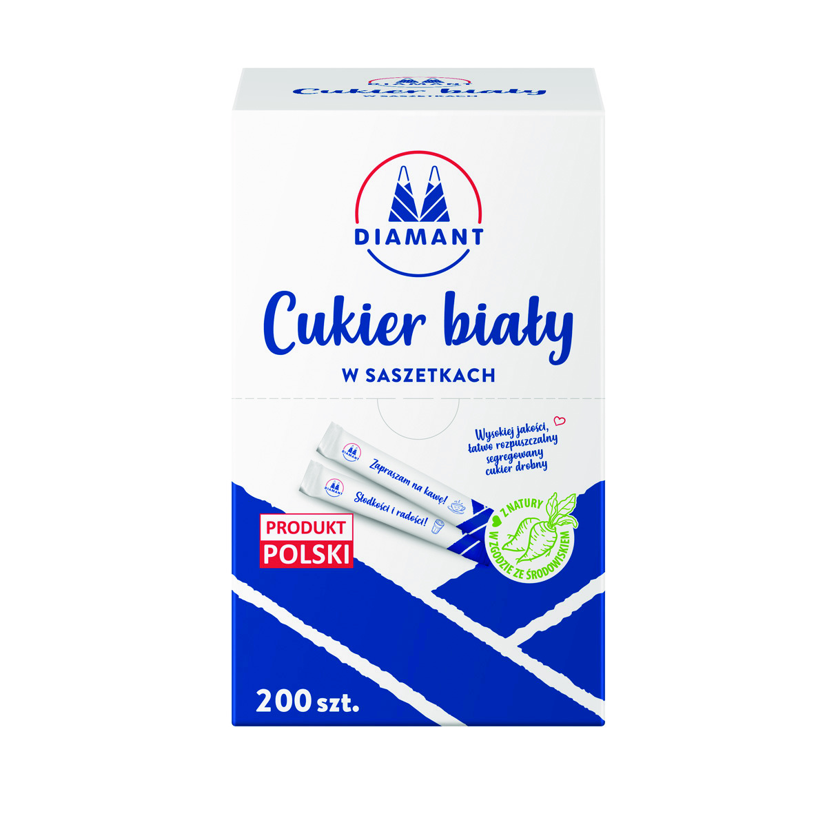 Cukier biały Diamant w saszetkach 200x5g