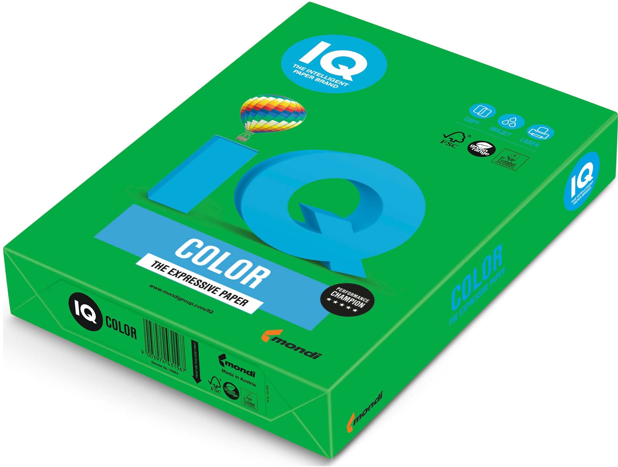 Papier ksero iq kolor A4 ciemno zielony dg47 Papier ksero iq kolor A4 ciemno zielony dg47