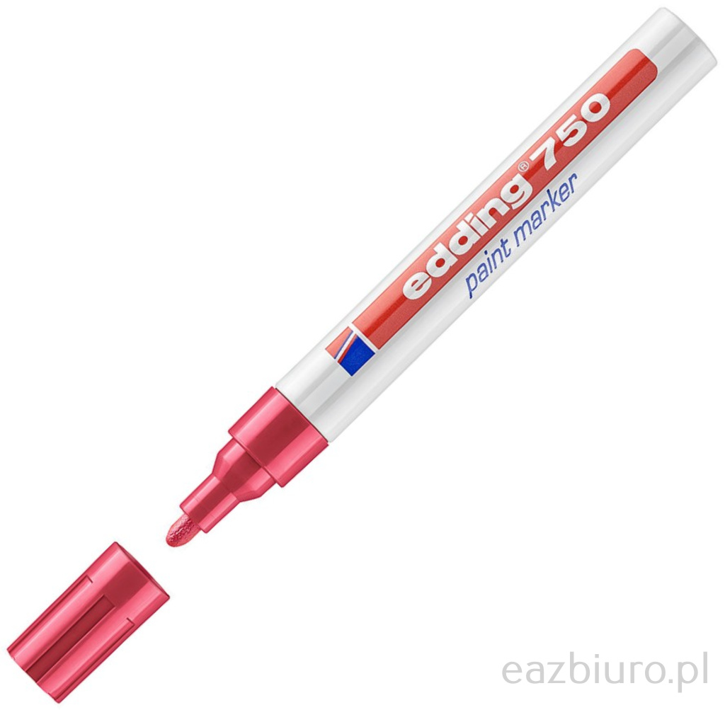 Marker olejowy Edding 750 gruby czerwony
