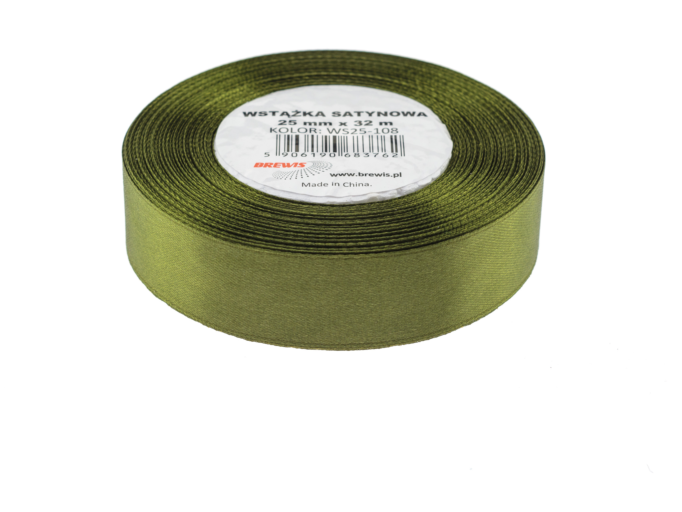 Wstążka Brewis satynowa 25 mm 32 m oliwka | eazbiuro.pl | Zamów bezpiecznie!
