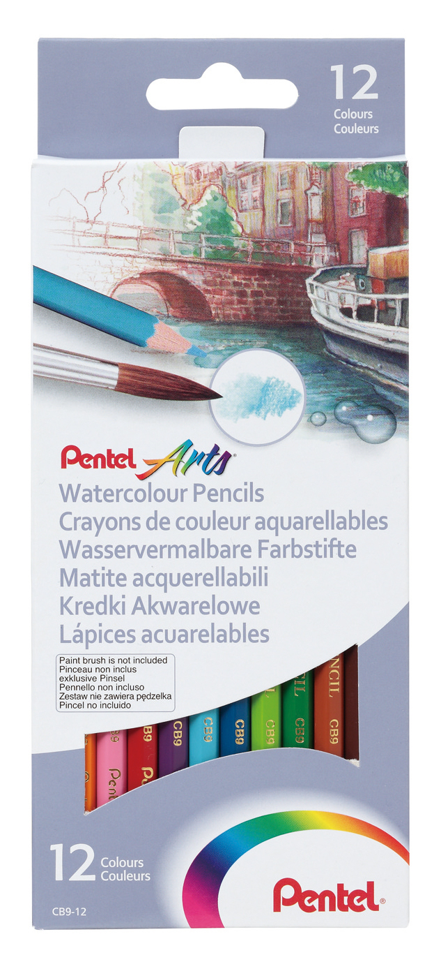 Kredki akwarelowe 12 kolorów Pentel cb9 | eazbiuro.pl | Kup taniej!