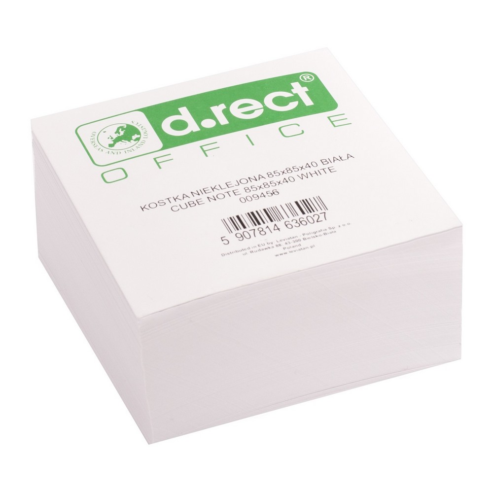 Kostka D Rect nieklejona 85 x 85 x 40 mm biała | eazbiuro.pl | Kup w sekundę!