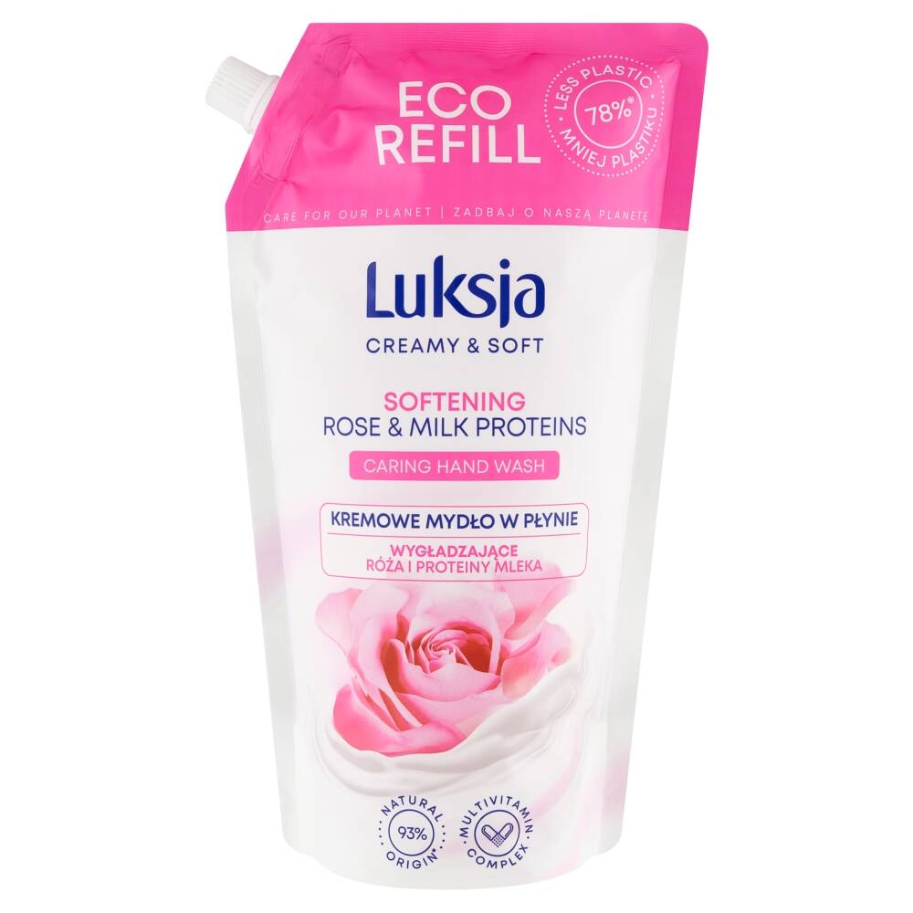 Mydło w płynie Luksja creamy&soft zapas 900ml róża i proteiny mleka