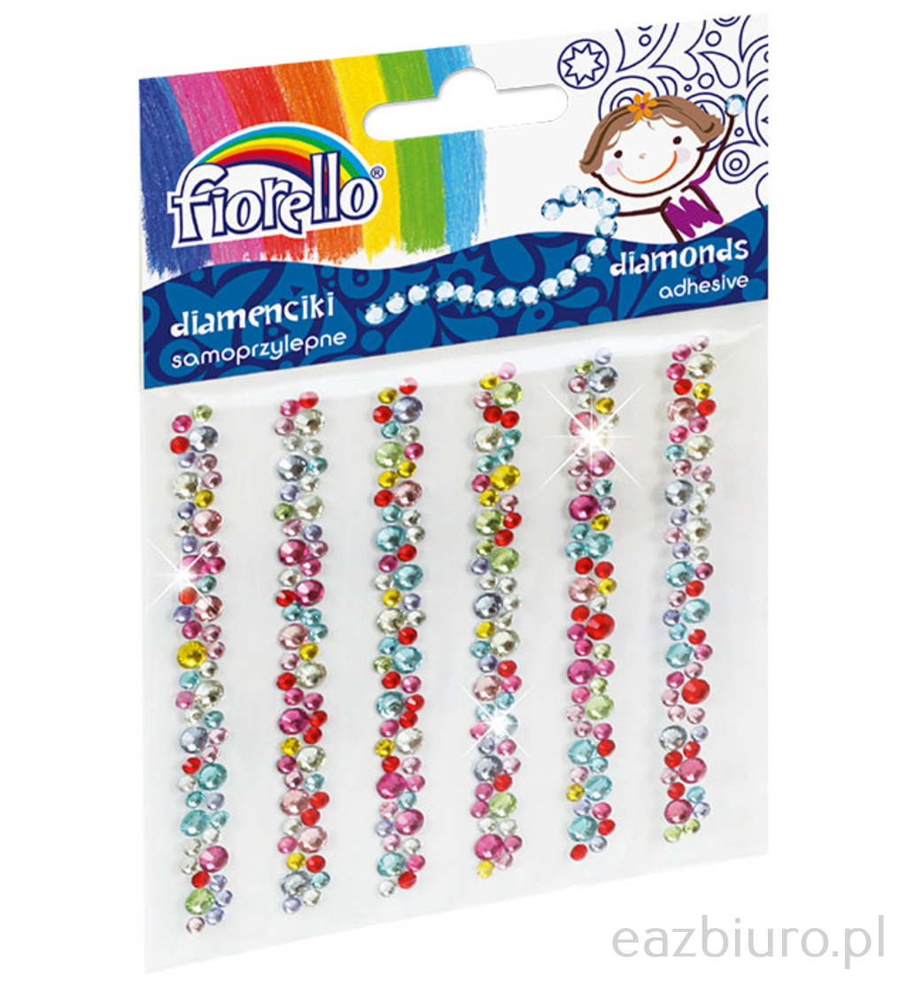 Diamenciki samoprzylepne Fiorello gr- ds08 mix kolorów w krótkich paskach | eazbiuro.pl | Zamów bez zwłoki!