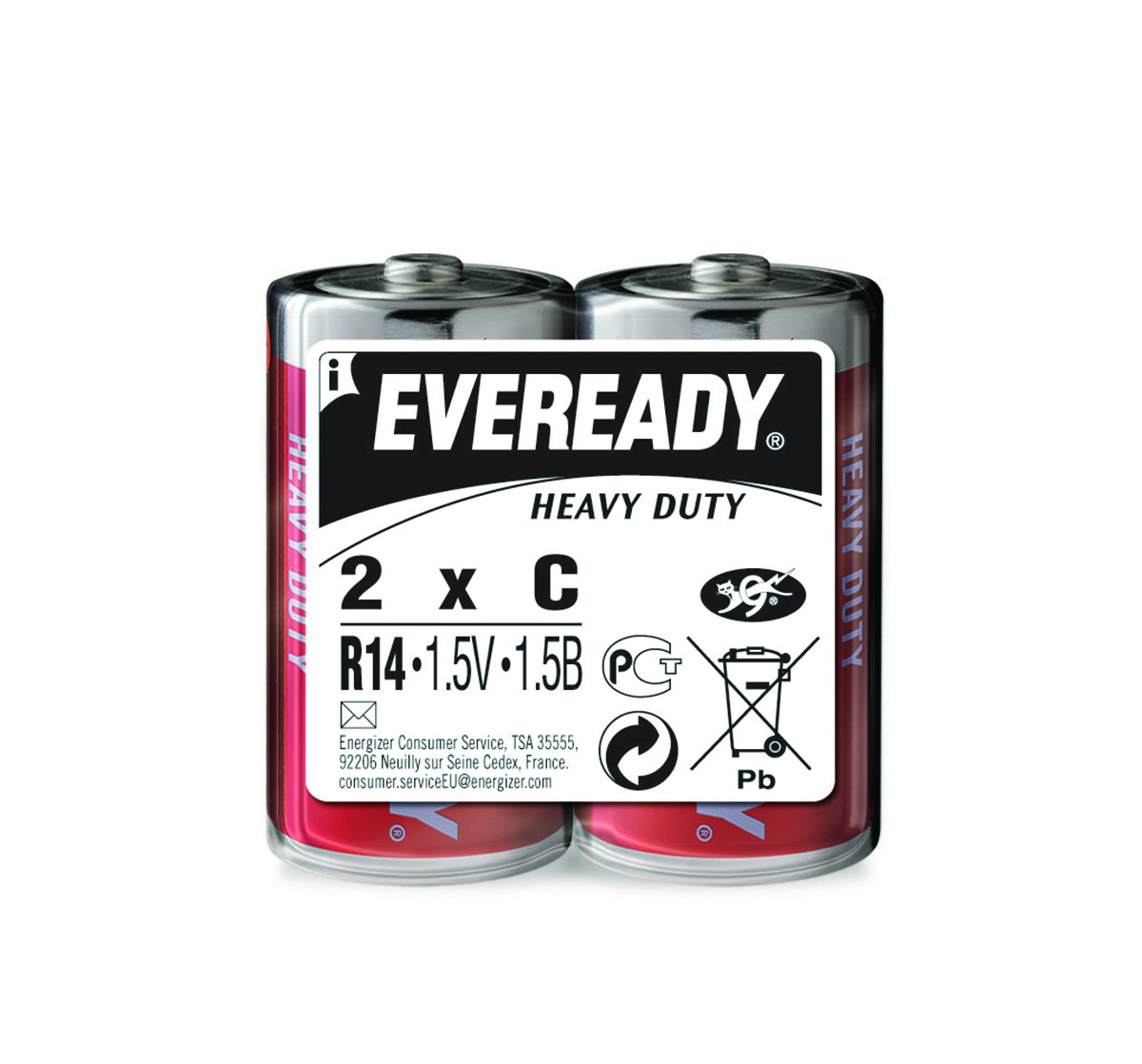 Bateria eveready heavy duty, c, r14, 1,5v, 2 sztuki