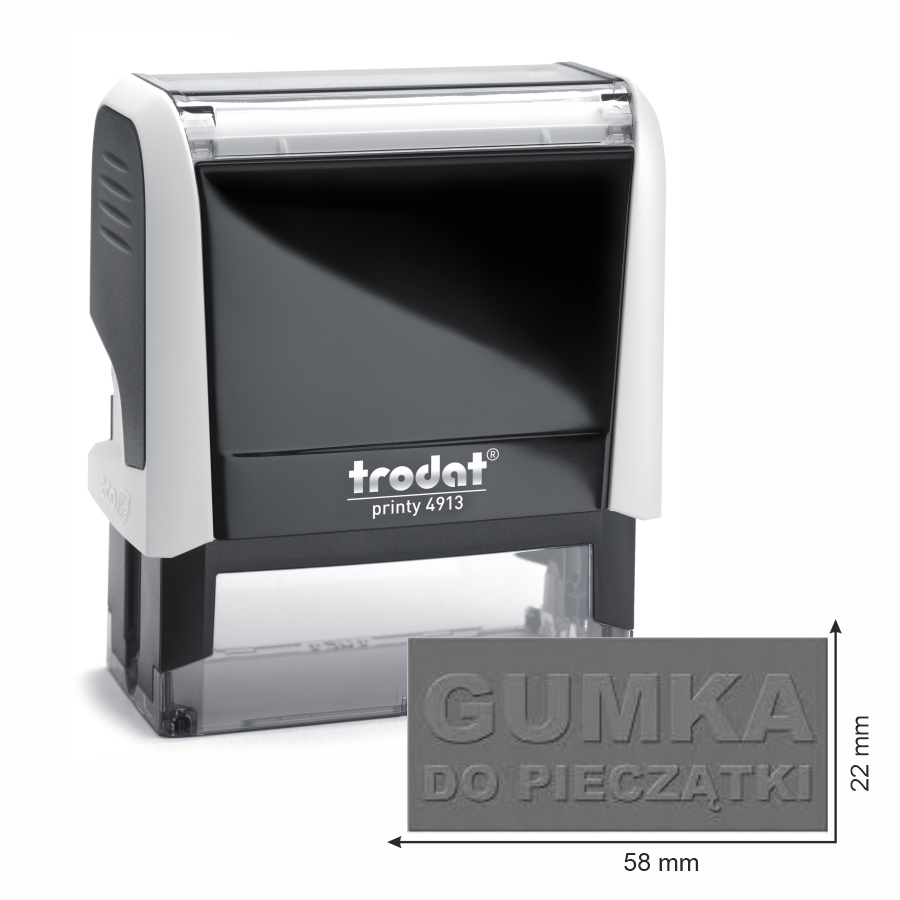 Trodat pieczątka 4913 obudowa biała 58x22 mm + wkładka tuszująca + gumka | eazbiuro.pl | Kup bez ryzyka!