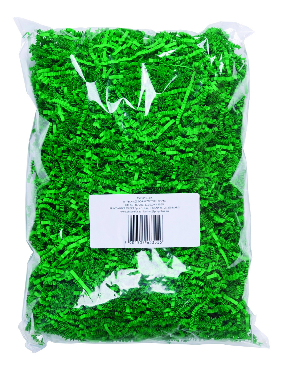 Wypełniacz do paczek OFFICE PRODUCTS, typ zigzag, 150g, zielony
