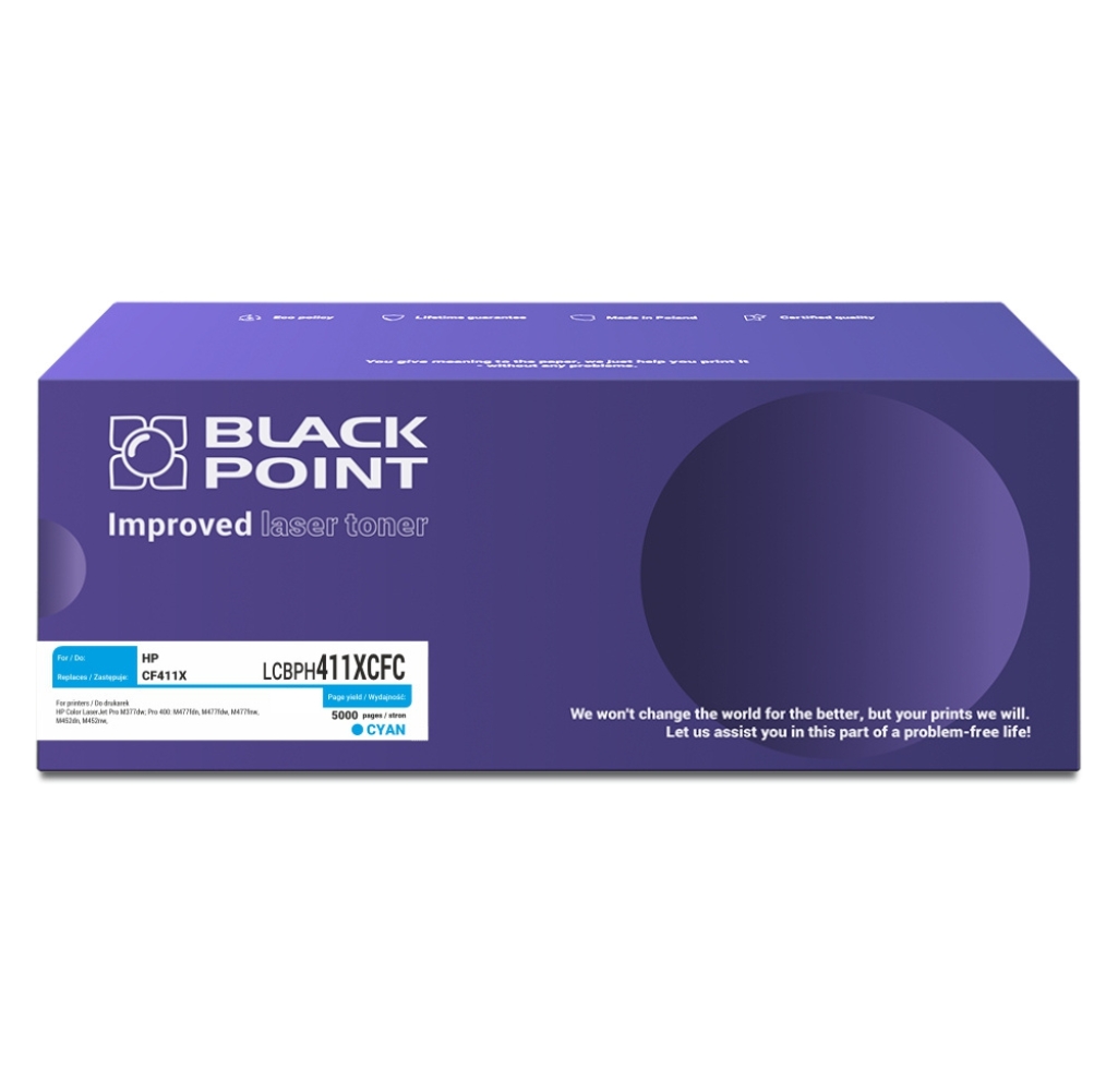 Toner -HP cf411x cyan blackpoint Toner -HP cf411x cyan blackpoint