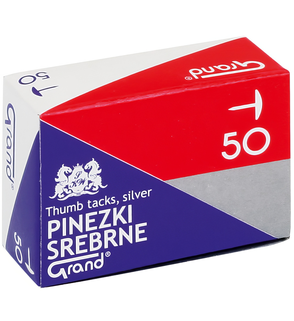 Pinezki s50 Grand/fian srebrne