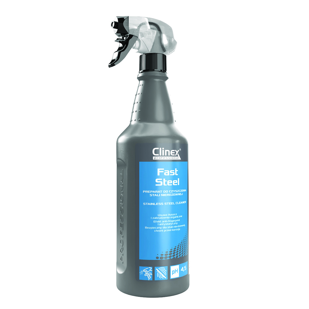 Preparat CLINEX Fast Steel, do czyszczenia stali nierdzewnej, 1l