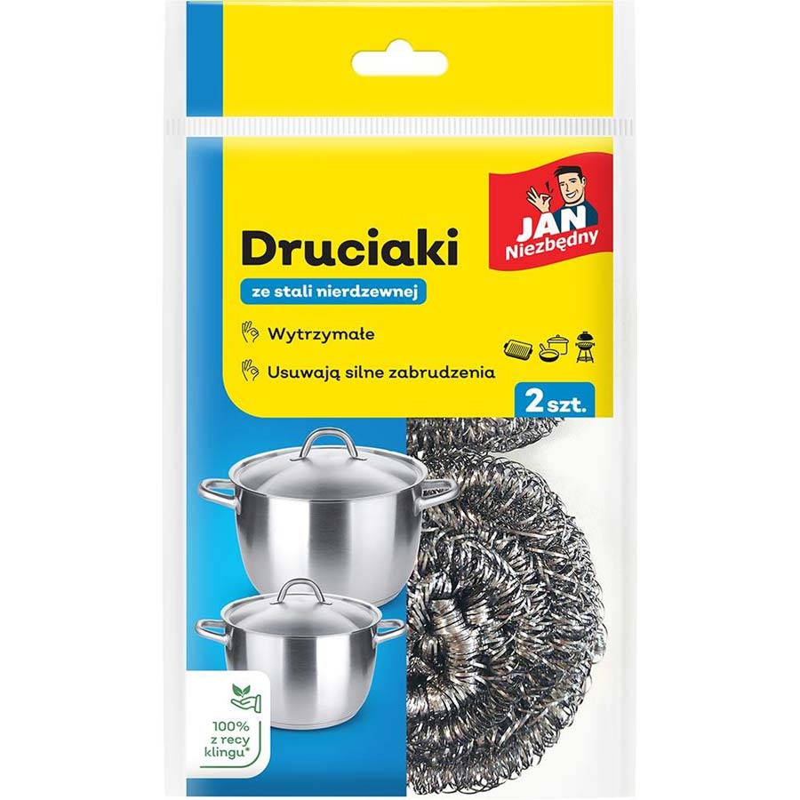 Druciak ze stali nierdzewnej Jan Niezbędny 2 szt.