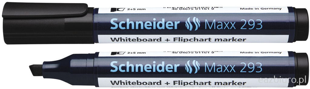 Marker do tablic Schneider maxx 293, ścięty, 2-5 mm, czarny | eazbiuro.pl | Kup wygodnie!