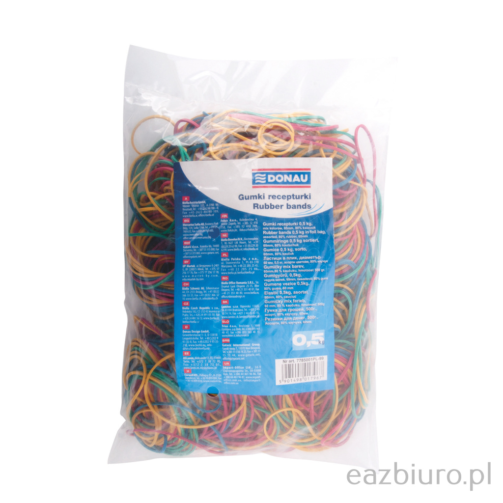 Gumki recepturki Donau 0,5 kg mix kolorów | eazbiuro.pl | Weź okazję!