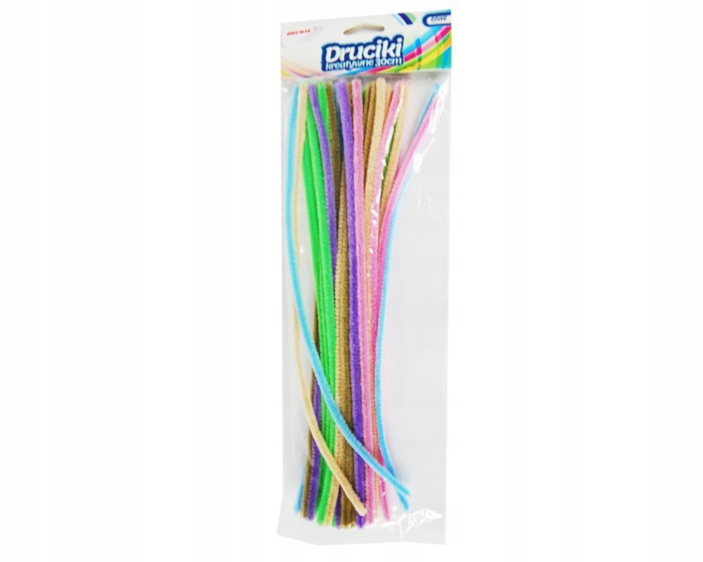 Druciki kreatywne pastelowe 50 cm zestaw 8 sztuk mix kolorów | eazbiuro.pl | Zamów wygodnie!