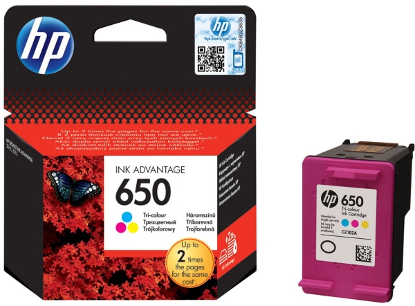 Wkład atramentowy HP cz102ae nr 650 trójkolorowy
