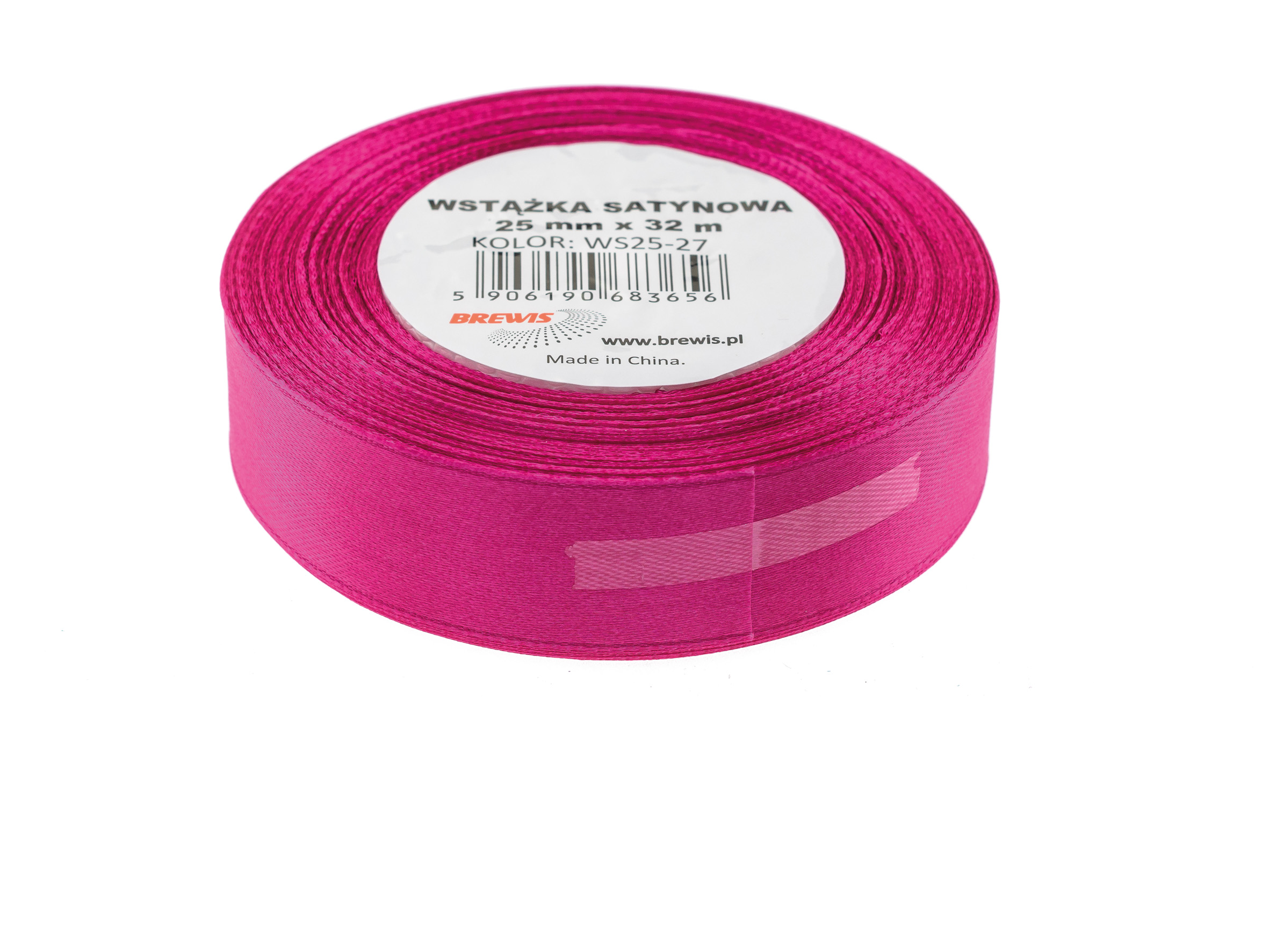 Wstążka Brewis satynowa 25 mm 32 m fuksja | eazbiuro.pl | Zamów rozsądnie!