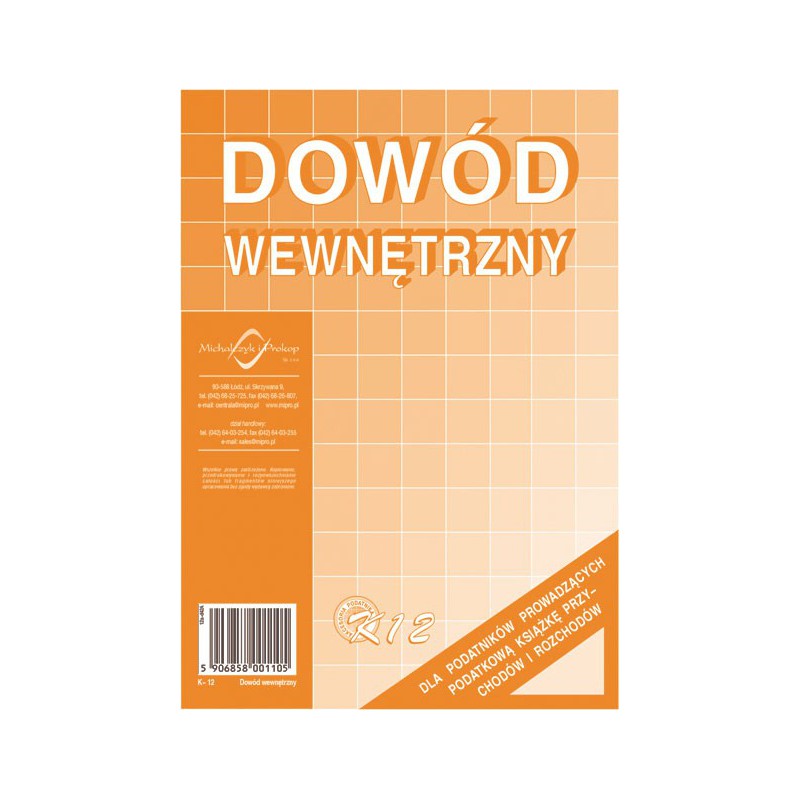 Druk dowód wewnętrzny A5 do biura | eazbiuro.pl | Dodaj do koszyka!