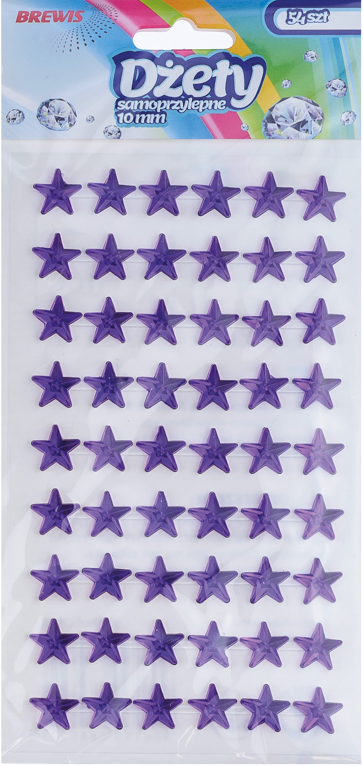 Dżety samoprzylepne gwiazdki ds43 fioletowe | eazbiuro.pl | Wybierz mądrze!