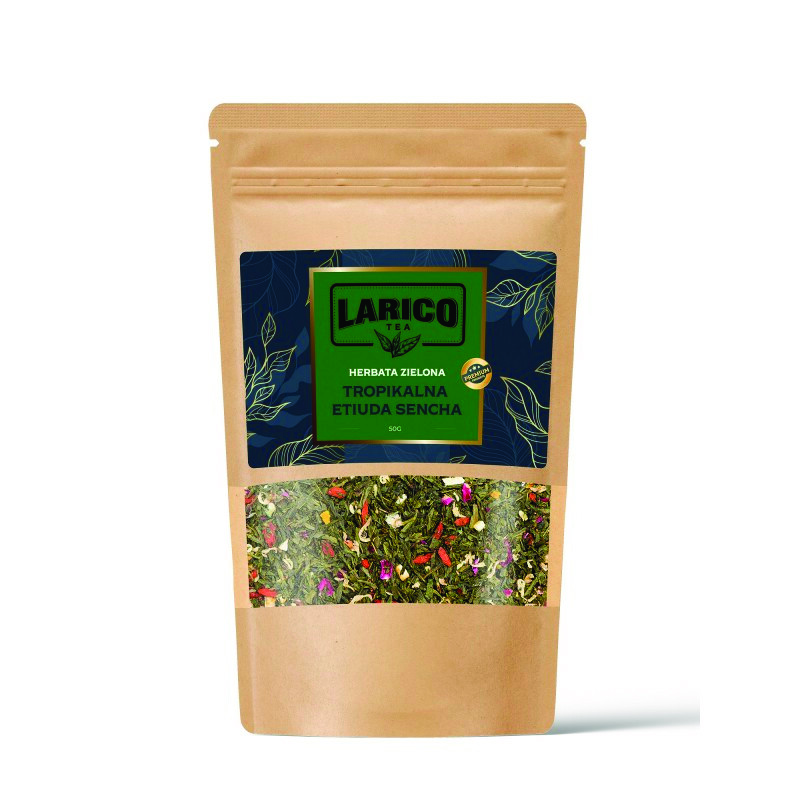 Herbata sypana zielona Larico tropikalna etiuda sencha, 50g