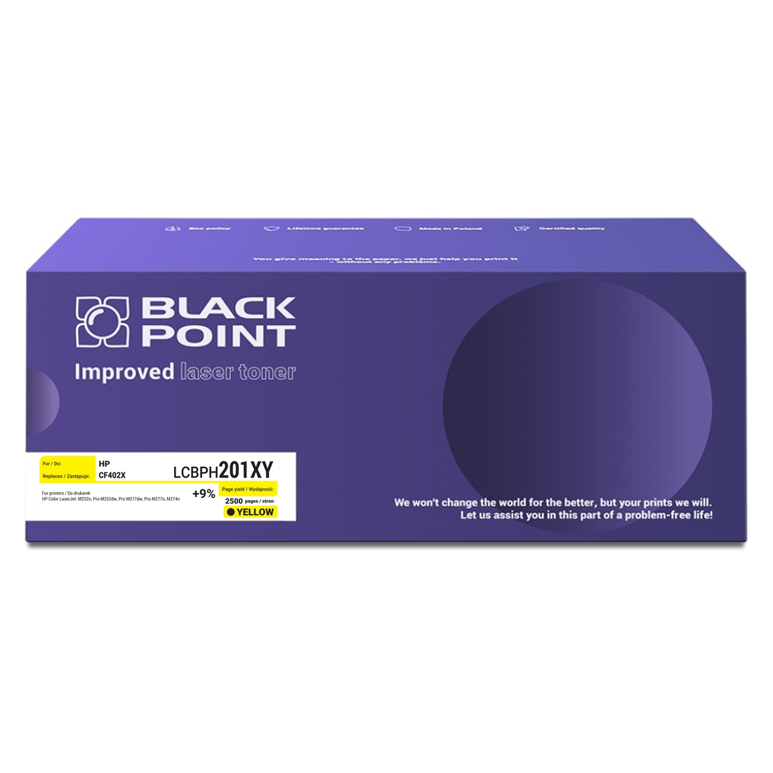 Toner Black Point HP cf402x - lcBlack Pointh201xy Toner Black Point HP cf402x - lcBlack Pointh201xy