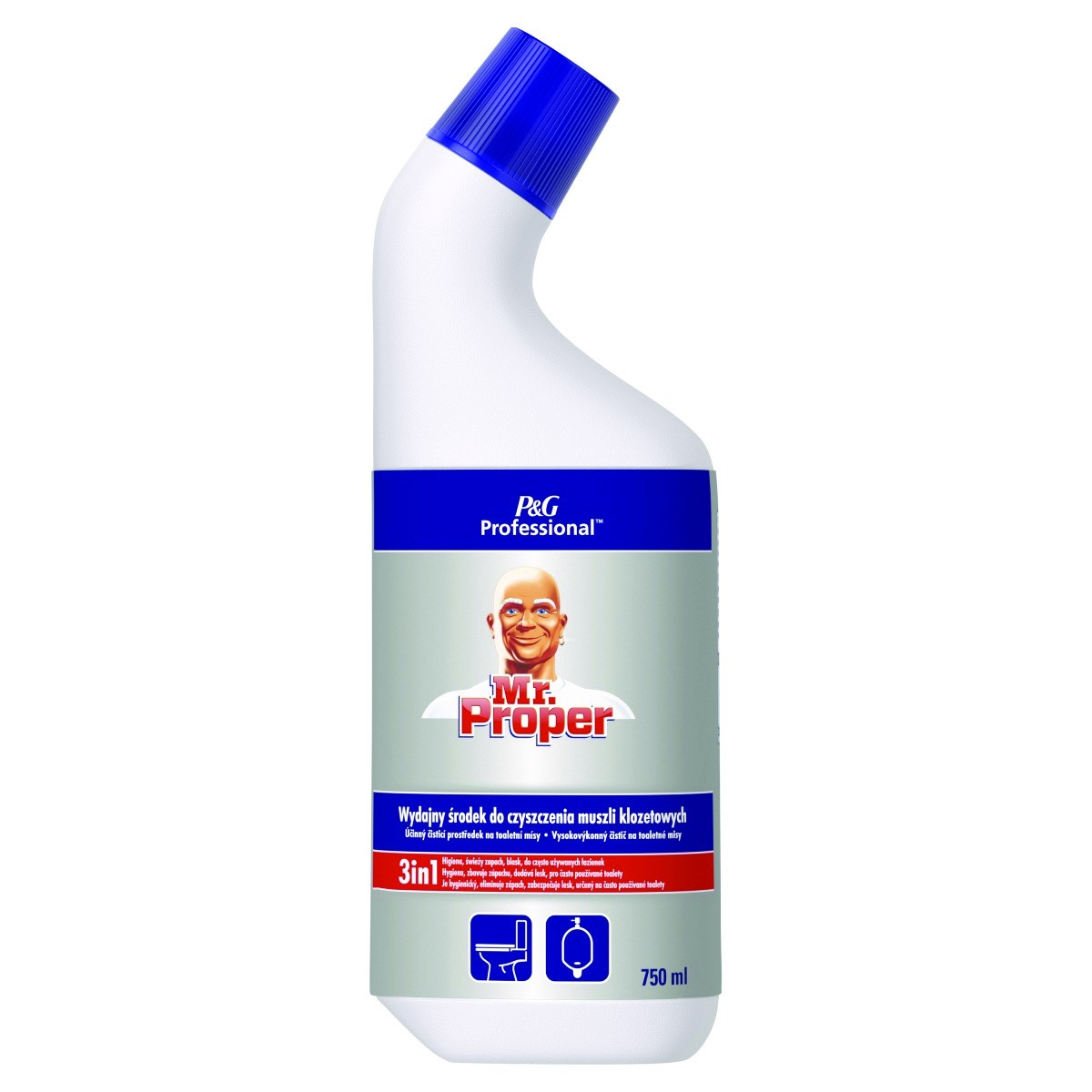 Płyn mr proper, profesjonalny, do mycia sanitariatów i łazienek, 750ml Płyn mr proper, profesjonalny, do mycia sanitariatów i łazienek, 750ml
