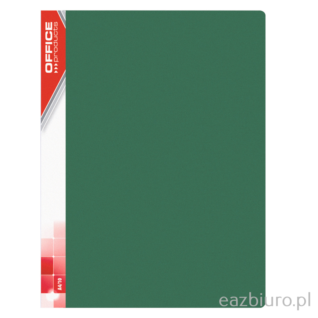 Teczka ofertowa Office Products, pp, A4, 850mikr., 40 koszulek, zielona | eazbiuro.pl | Weź okazję!
