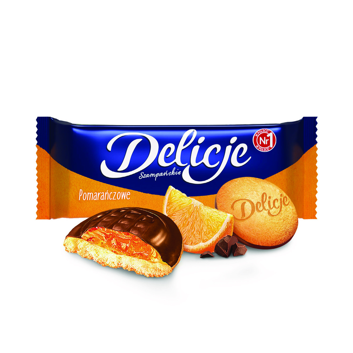 Ciastka Delicje szampańskie 147g pomarańczowe