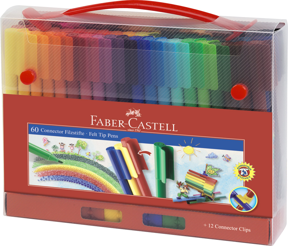 Flamastry connector 60 sztuk w walizceFaber-Castell Flamastry connector 60 sztuk w walizceFaber-Castell