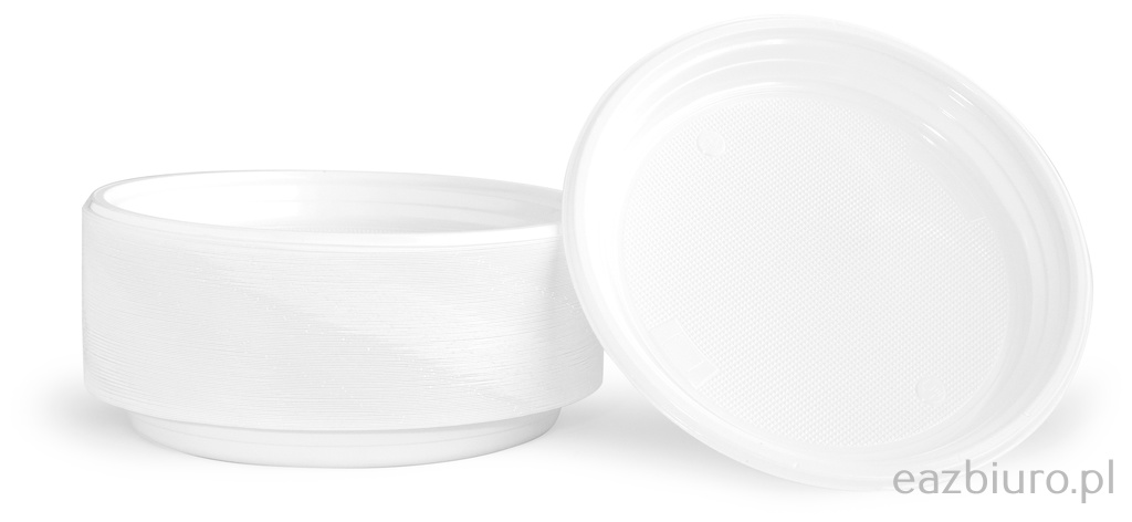 Talerz Plastikowy Office Products, śr. 22cm, 100 szt., biały