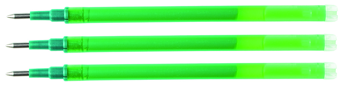 Wkład do długopisu wymazywalnego Q-Connect, 1,0mm, 3szt., zawieszka, zielony