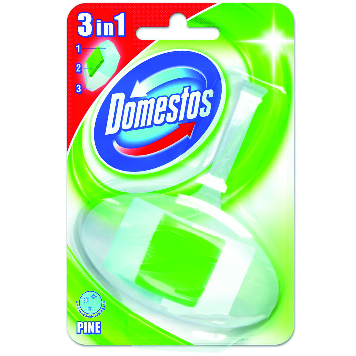 Kostka do wc z koszyczkiem Domestos pine