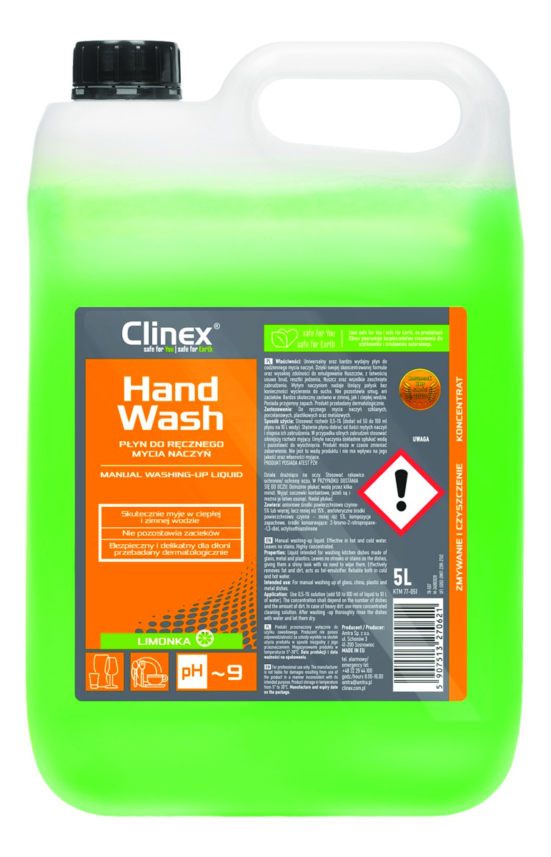 Clinex Handwash 77-051 płyn do mycia naczyń 5l limonka