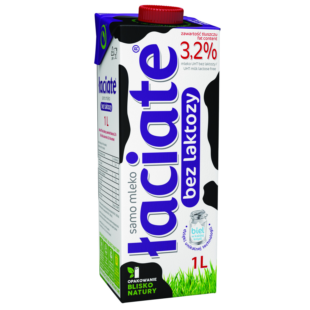 Mleko Łaciate 3,2% bez laktozy 1l