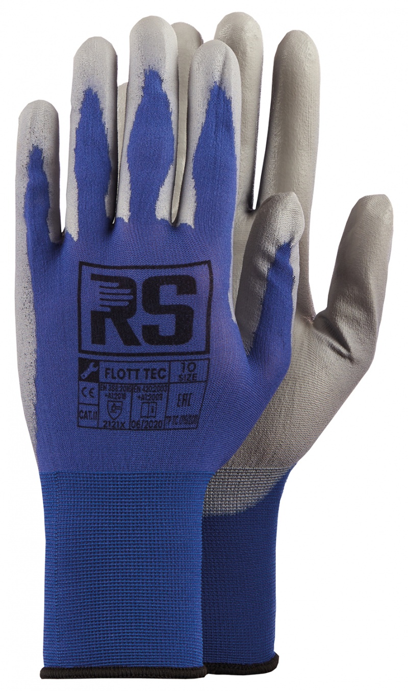 Rekawice dziane rs flott tec, rozm. 8, niebieskie