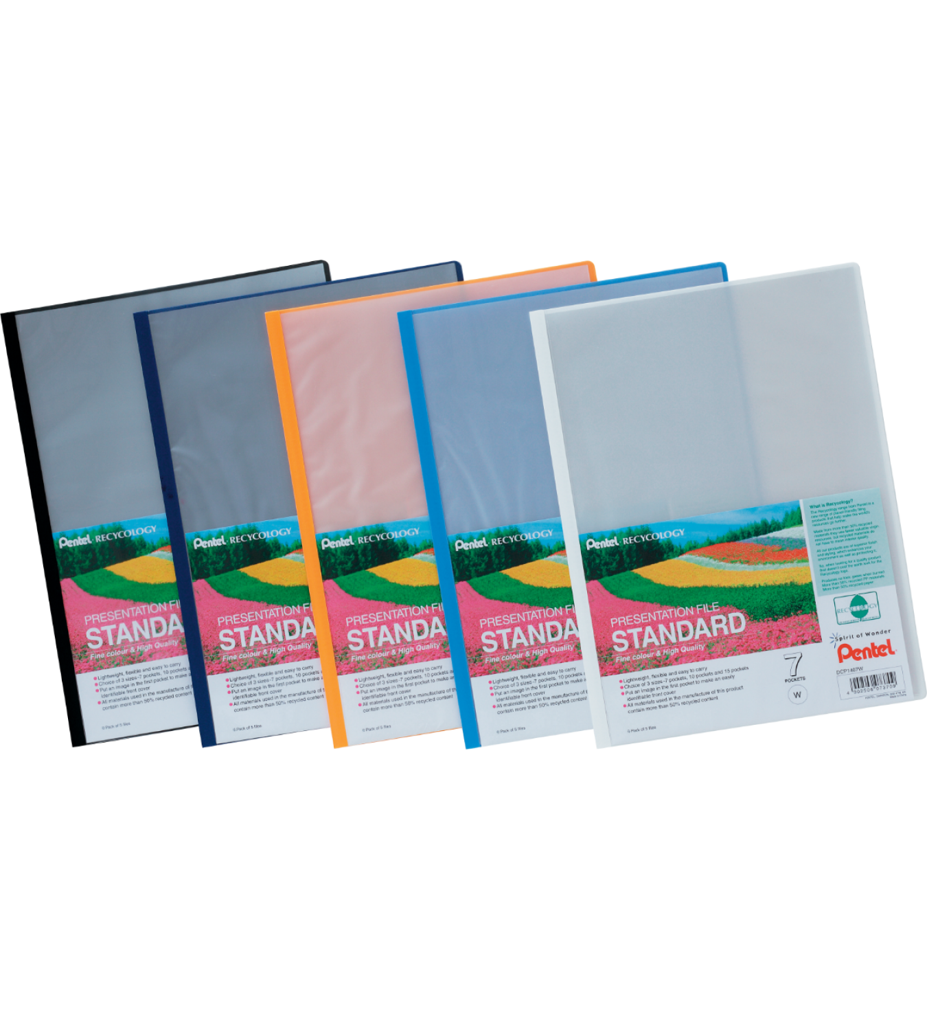 Skoroszyt prezentacyjny 7 kieszeni Pentel dcp1407 biały | eazbiuro.pl | Sprawdź cenę!