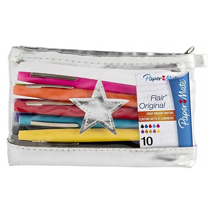 Mazaki 10 kolorów Paper Mate w piórniku | eazbiuro.pl | Zamów teraz!