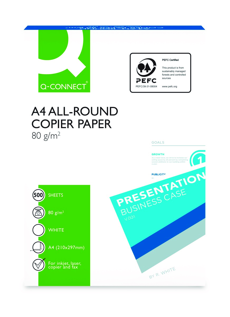 Papier ksero Q-CONNECT All-Round, A4, klasa C, 80gsm, 500 ark.