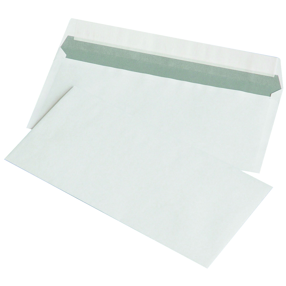 Koperty z taśmą silikonową Office Products, hk, DL, 110x220mm, 80gsm, 1000 sztuk, białe