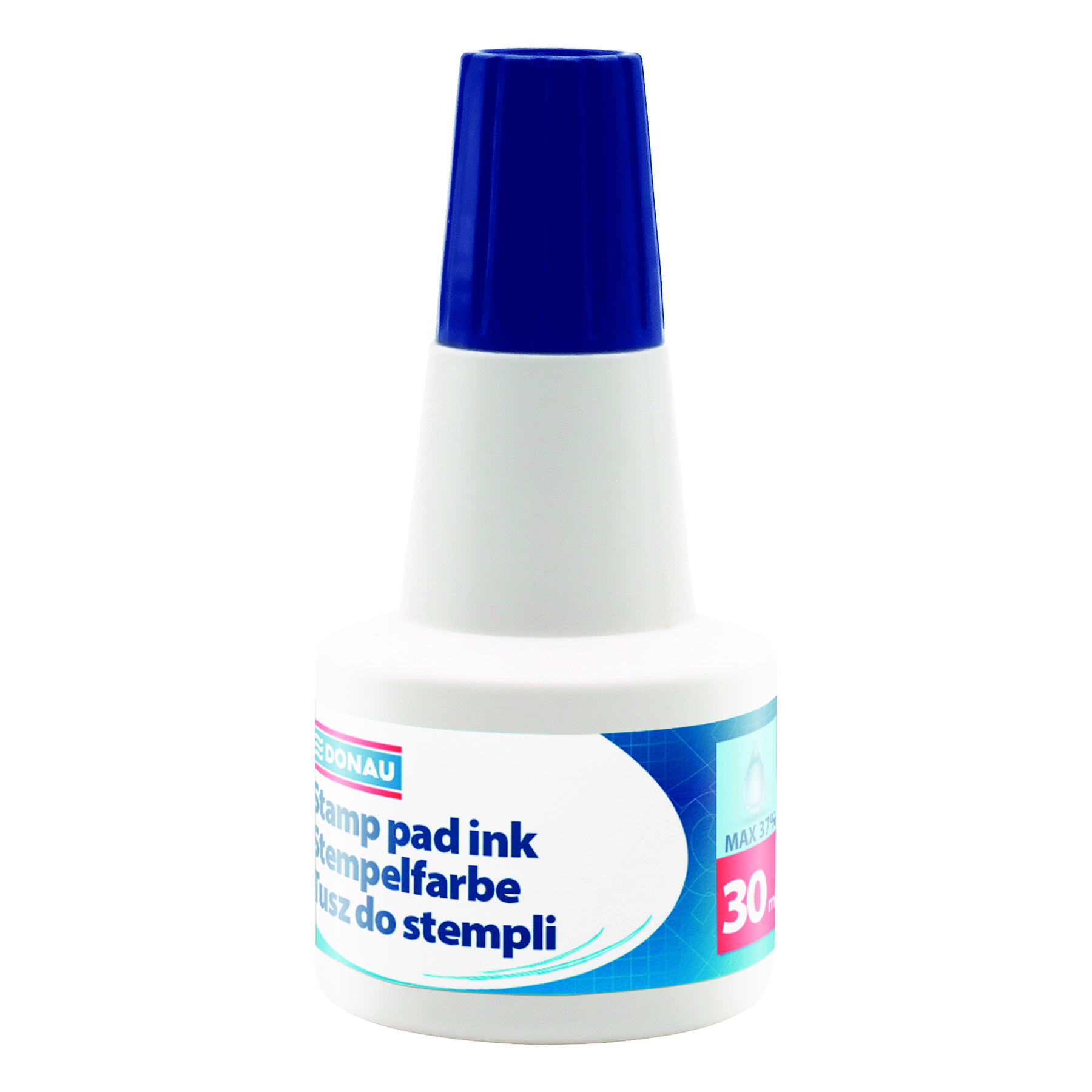 Tusz do stempli Donau 30ml niebieski Tusz do stempli Donau 30ml niebieski