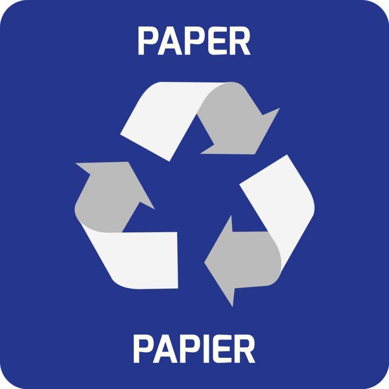 Naklejka samoprzylepna na kosze eko alda, papier Naklejka samoprzylepna na kosze eko alda, papier