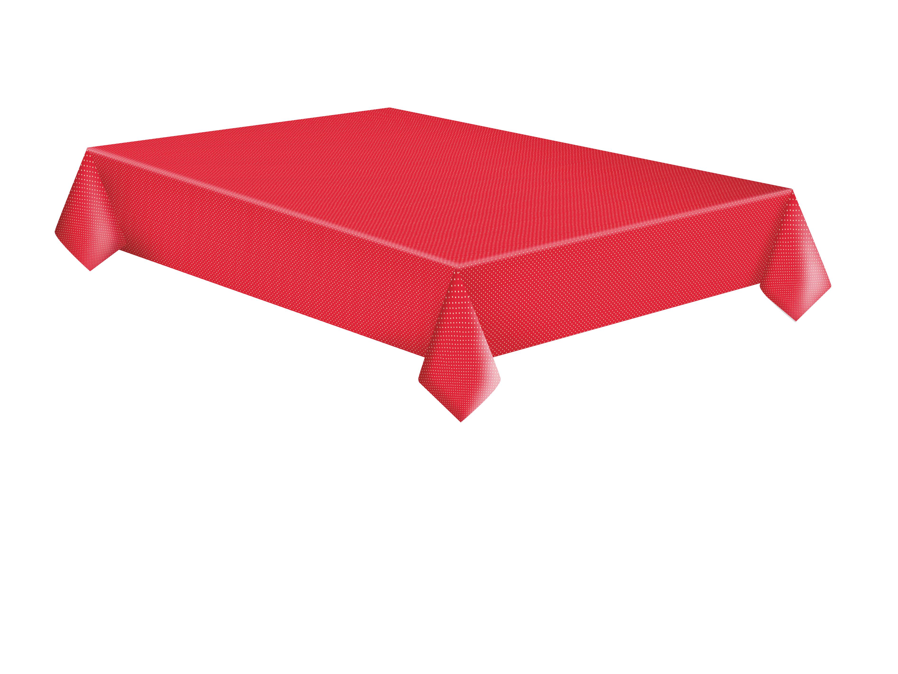 Obrus papierowy White Dots on Red 1 szt. 120 x 180 48 [g/m2]