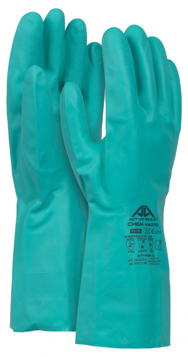 Rękawice chemiczne ACTIVE CHEM, rozm. 11, zielone Rękawice chemiczne ACTIVE CHEM, rozm. 11, zielone